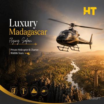 Luxury Madagascar Flying Safari – Private Helicopter & Charter Wildlife Tours