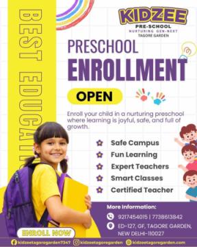 Top preschool in tagore garden