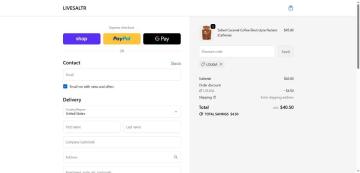 10% OFF Your Storewide on LIVESALTR