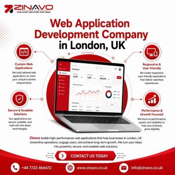 Web Application Development Company in London, UK | Zinavo