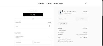 30% OFF Your Entire Order + Free Shipping at Daniel Wellington