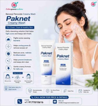 Paknet Creamy Wash Benzoyl Peroxide | Acne Medicine & Topical Acne Medication