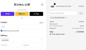 Exclusive Sublue: $150 OFF All Your Orders With Codes