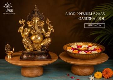 Shop Premium Brass Ganesha Idol | Ekaa Handicrafts