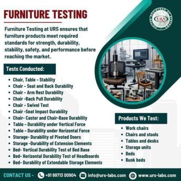 URS Furniture Testing Lab Services in Faridabad