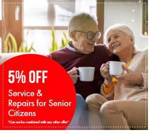 SENIOR CITIZENS SPECIAL – 5% OFF SERVICE & REPAIR (LIMITED TIME!)