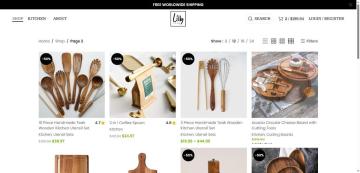 10% OFF Lilly Teak Wooden Cooking Utensil Set