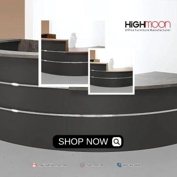 Shop the Lira Curved Reception Desk in Dubai – Order Now from Highmoon