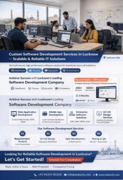 Custom Software Development Services In Lucknow – Scalable & Reliable IT Solutions