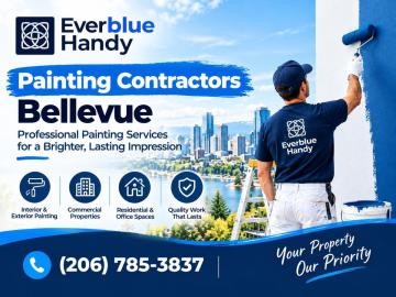 Painting Contractors Bellevue | Reliable Commercial Painting Services by Everblue Handy