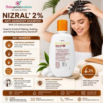 Nizoral Anti-Dandruff Shampoo 2% Ketoconazole 50ml | Dandruff Care | Online Generic Medicine