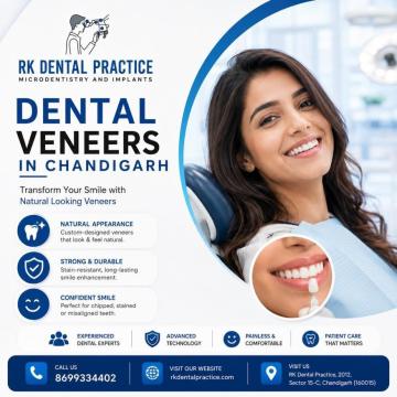 Dental Veneers in Chandigarh for a Beautiful Smile Makeover