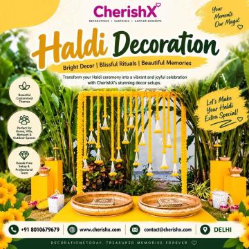 Elegant Haldi Decoration in Delhi for Your Wedding Festivities