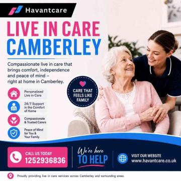 Live In Care Camberley for Trusted Support at Home