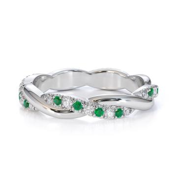 Emerald Diamond Eternity Ring