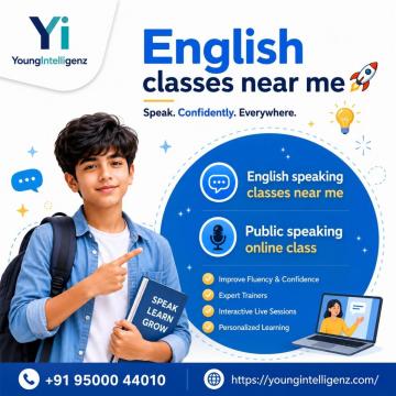 English Classes Near Me – Improve Your Spoken English with Young Intelligenz