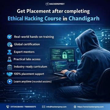 Get Placement after completing Ethical Hacking Course in Chandigarh by Hackersprey
