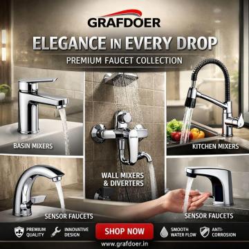 Stylish & Durable Bathroom Faucets Collection by Grafdoer