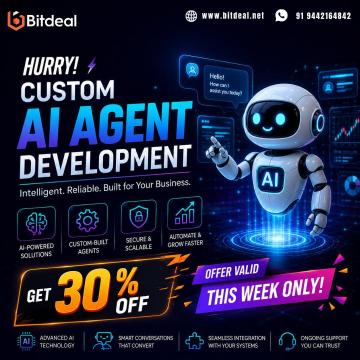 Hurry! Custom AI Agent Development – Offer Valid This Week Only