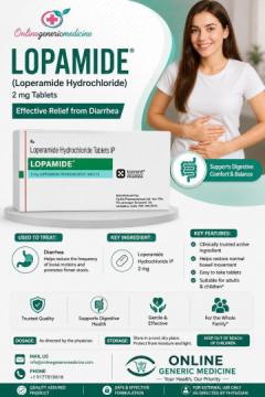 Lopamide (Loperamide Hydrochloride) 2 mg Tablets | Digestive Care