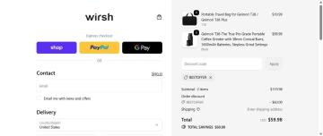 $60 OFF All Orders With Code on Wirsh