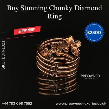 Buy Stunning Chunky Diamond Ring - Luxury UK Jewellery