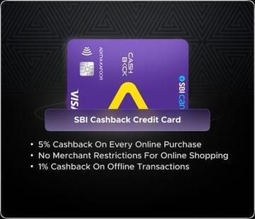 SBI Cashback Credit Card - Welcome to the World of Amazing Cashback!