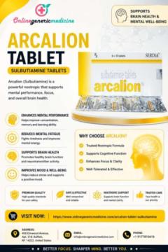 Arcalion Tablets – Sulbutiamine for Mental Energy & Focus | Online Generic Medicine