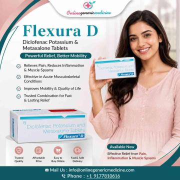 Flexura D Tablet | Painkiller & Muscle Relaxant | onlingenericmedicine