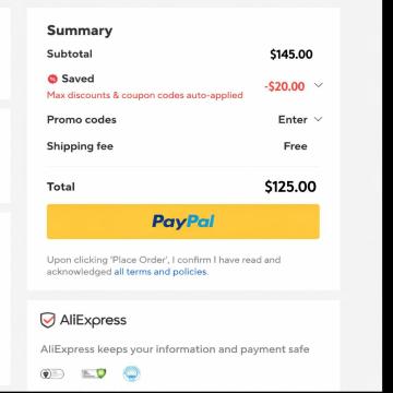 AliExpress: Up to $130 OFF All Purchases of $39 - $649+