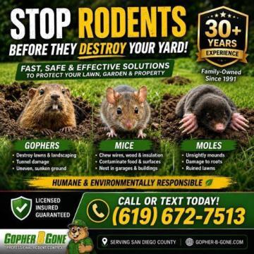 Professional Gopher & Rodent Control Services | Gopher-B-Gone
