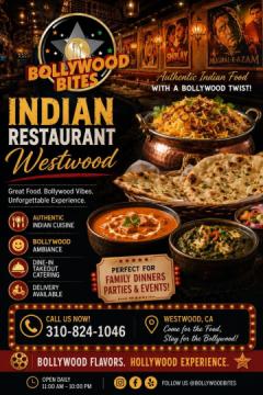 Taste the Best Indian Food Westwood Village at Bollywood Bites