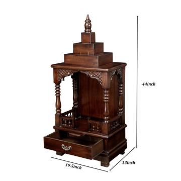 Buy Wooden Pooja Mandir Online for Home | Premium Teak Wood Temple Design