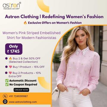 Buy Stylish Women's Shirts Online at Best Prices | Astron Clothing