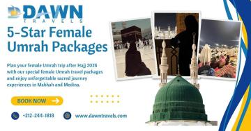 5 Stars Female Umrah Package – Safe & Comfortable Journey