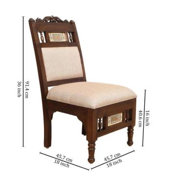 Buy Premium Teak Wood Chair with Cushion for Home & Office