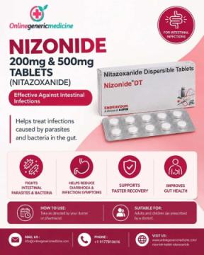 Nizonide 200mg & 500mg Tablets (Nitazoxanide) | Nitazoxanide Medicine | Online Generic Medicine