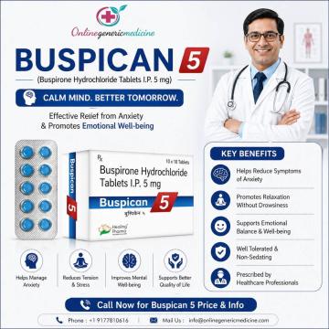 Buspican Tablets (Buspirone HCL) | Check Uses, dosage, & side effects