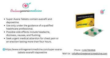 Super Avana Tablets – Product Details and Usage Information | online generic medicine