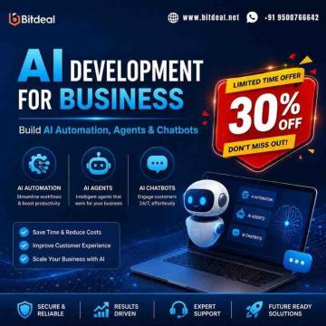 AI Development for Business – Build AI Automation, Agents & Chatbots | 30% OFF Limited Time Offer