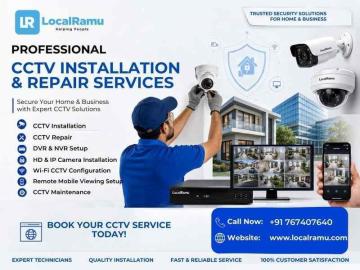 Secure your home and office with localramu's cctv installation and repair service in bengaluru