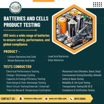 Lithium Batteries and Cells Testing Labs Near Pune