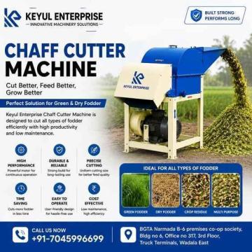 Chaff Cutter Machine – Keyul Enterprise | Green & Dry Fodder Cutting Machine