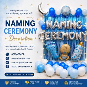Beautiful Naming Ceremony Decoration at Home