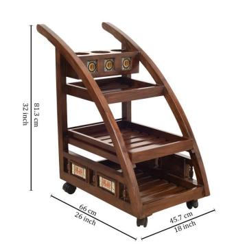 Wooden Bar Trolley Online in India | Elegant Home Entertaining Furniture
