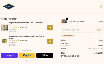 Fond Bone Broth: 30% OFF All Your Orders