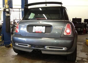 Orange MINI Cooper Service Shop