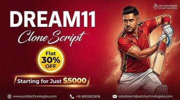 Start Fantasy Sports Business with Dream11 Clone Script – 30% OFF