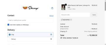 Up To 70% OFF Your Purchase on Shivangi Cothing