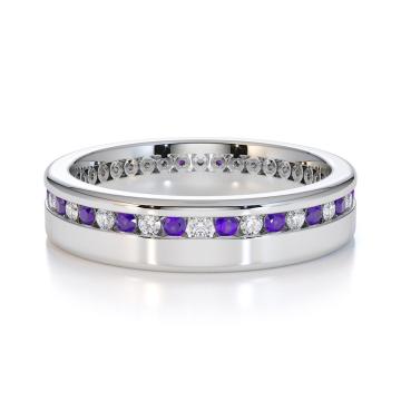 Amethyst Eternity Rings